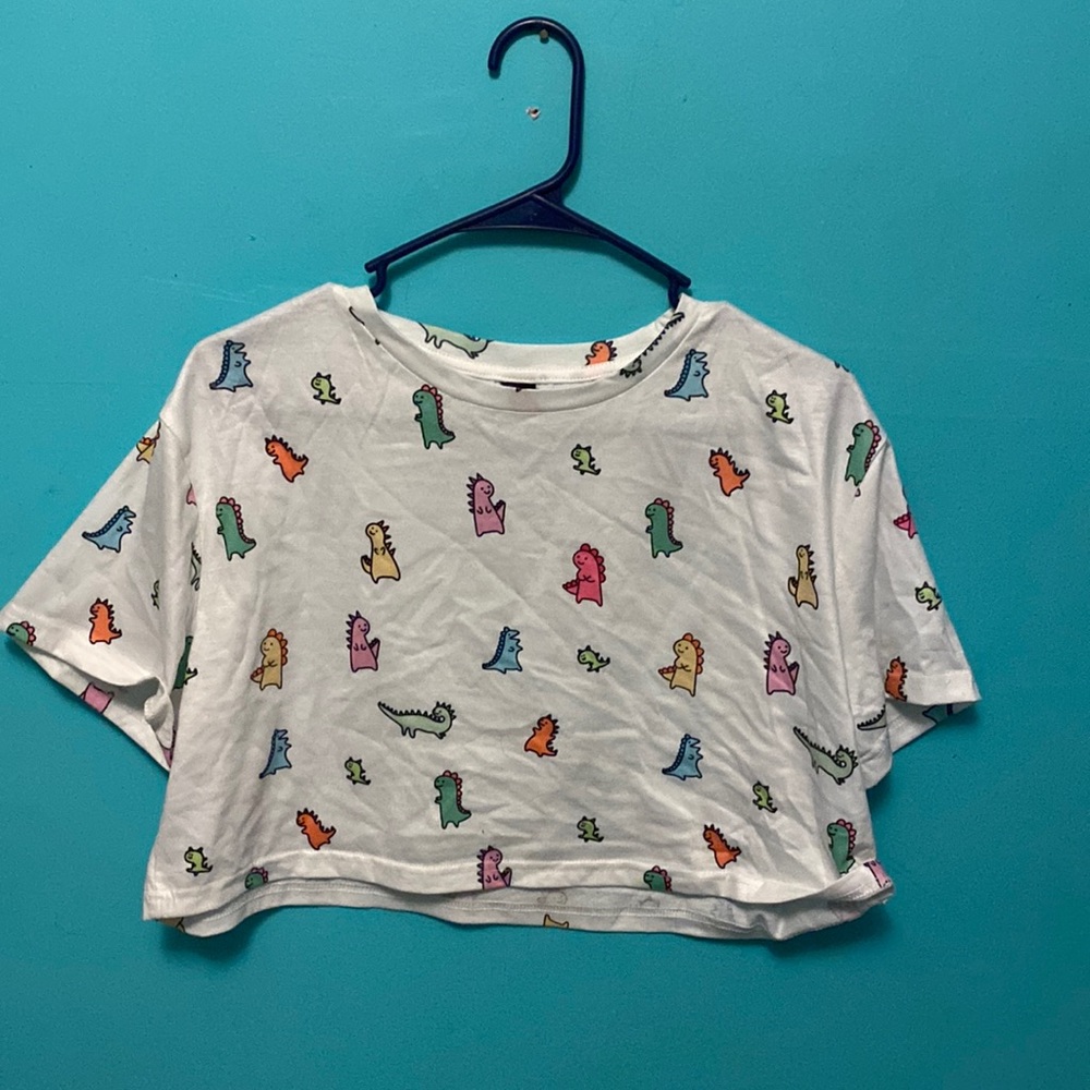 Cropped dinosaur tee size Medium